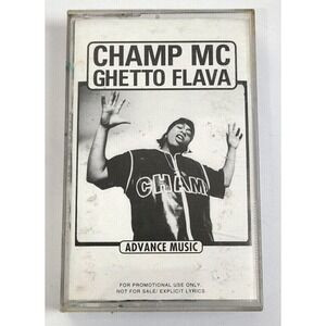 CHAMP MC - GHETTO FLAVA (1994) - HIP HOP CASSETTE - ADVANCE‎ PROMO!